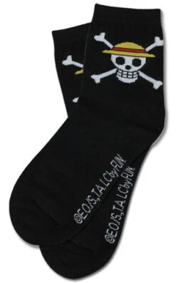 One Piece Straw Hat Pirates Jolly Roger Anime Socks