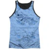 Star Trek Blue Print Black Back Mens Tank