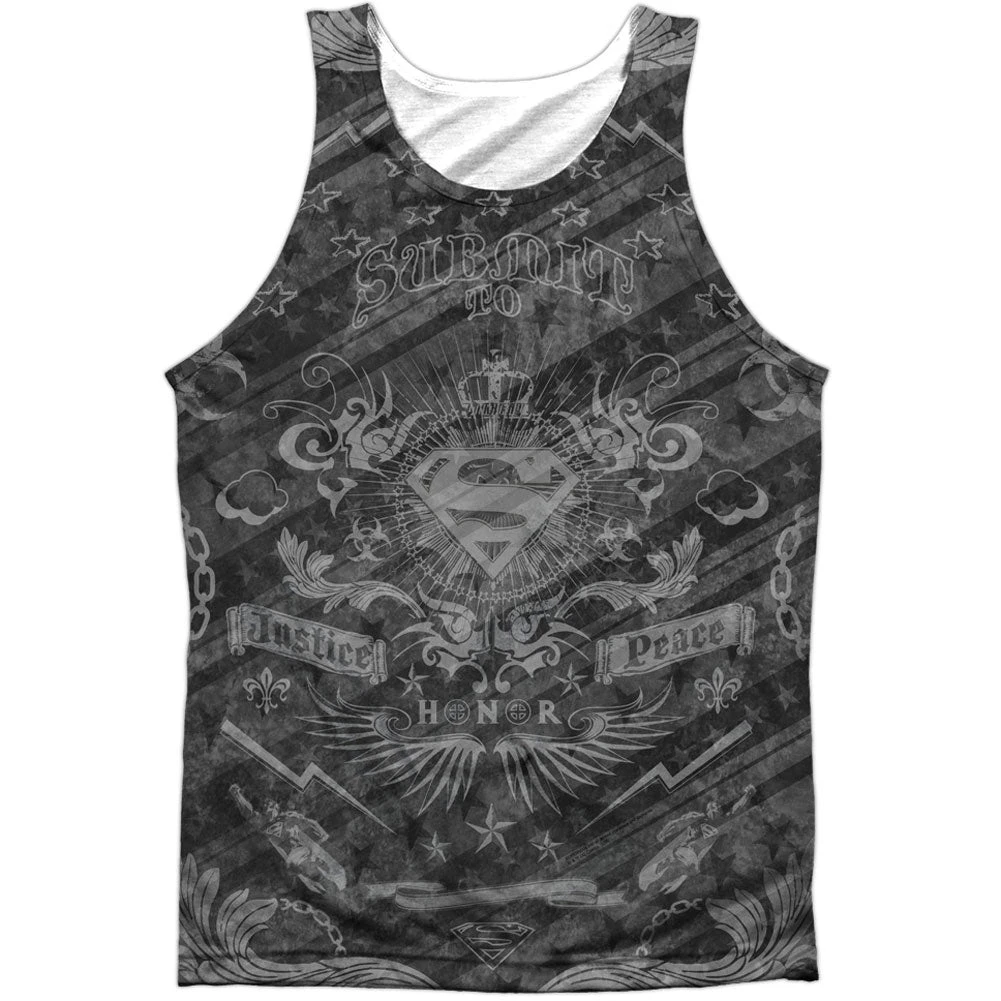 Superman Submit 100% Poly Mens Tank 1 Superman Submit 100% Poly Mens Tank