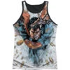 Superman Bullets In The Sky Black Back Mens Tank