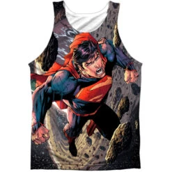 Superman Up Up 100% Poly Front/Back Print Mens Tank