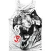 JURASSIC PARK T Rex Head 100% Poly Mens Tank
