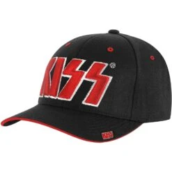 KISS Red On White Logo Baseball Cap
