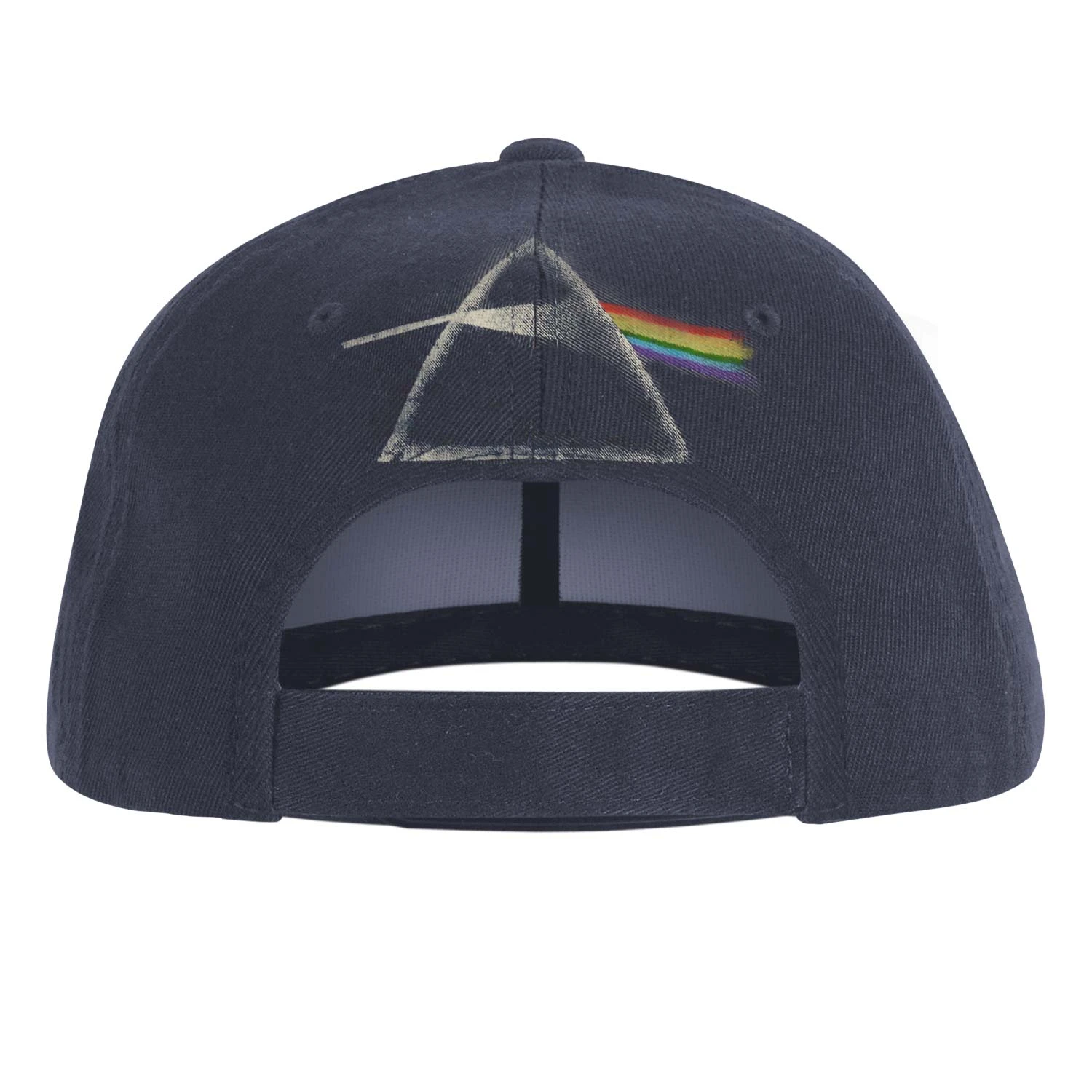 Pink Floyd Dark Side Of The Moon Album Distressed (Navy Blue) Baseball Cap 2 Pink Floyd Dark Side Of The Moon Album Distressed (Navy Blue) Baseball Cap - Image 2