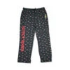 All Over Pattern Black Pajama Pants Lounge Pants