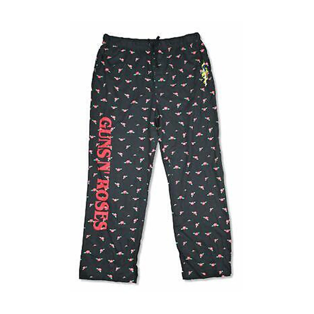 All Over Pattern Black Pajama Pants Lounge Pants 1 All Over Pattern Black Pajama Pants Lounge Pants