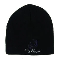 Peace & Love Black Beanie Hat Beanie